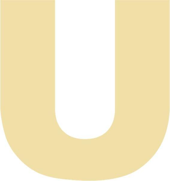 Letter - “U” Capital Laser Cut Appliques