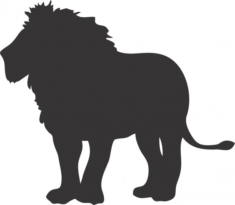 Lion Silhouette Laser Cut Appliques