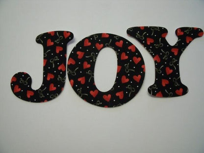 Christmas JOY Letters Laser Cut Appliques