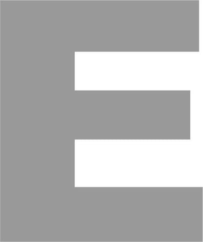 Letter - “E” Capital  Laser Cut Appliques