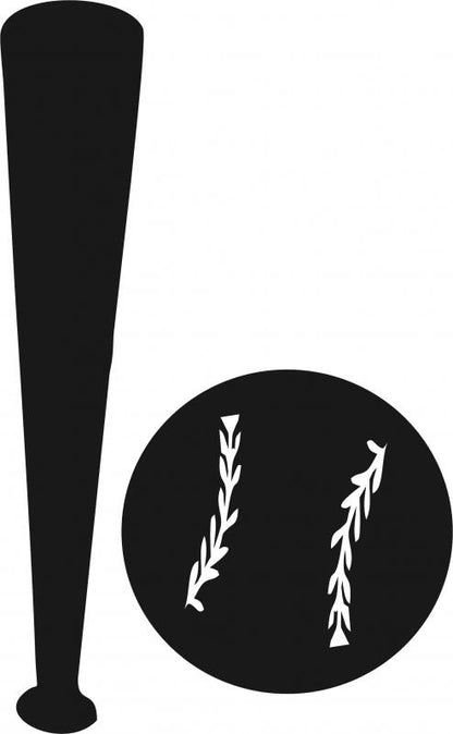Baseball & Bat Cut Appliques