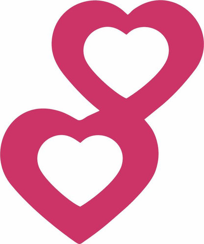 Double Nested Heart Laser Cut Appliques