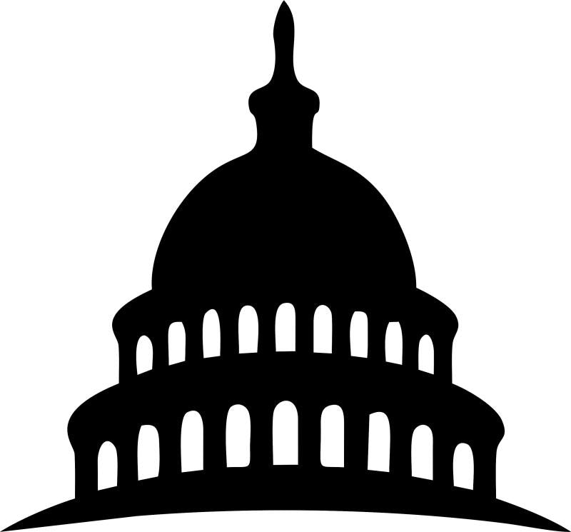 Capitol Dome Silhouette Laser Cut Appliques