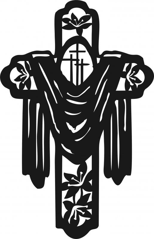 Cross #9 Silhouette Laser Cut Appliques