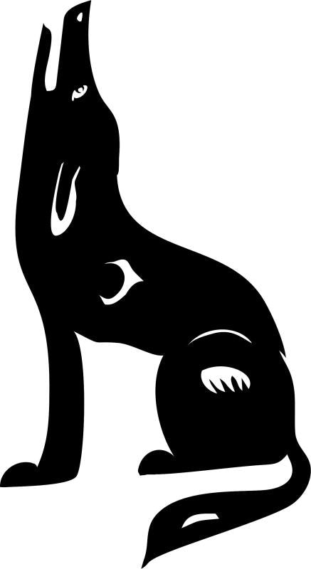Howling Wolf Symbol Laser Cut Appliques