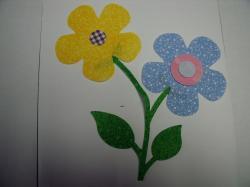 Flower Stem w/Leaf Laser Cut Applique Sets