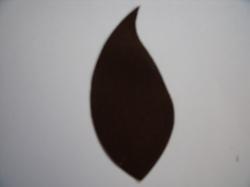 Flower Leaves Laser Cut Appliques (Size: Large, Color: Black )