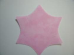 Flower Center Pointed Laser  Cut Appliques (Size: with FUSIBLE - 2.25"H, Color: Tonal - Pastel Pink  )