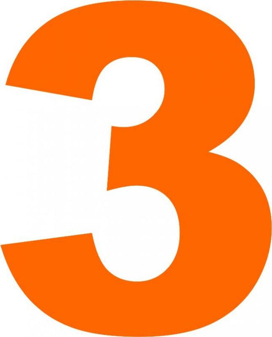 Number - "3" Laser Cut Appliques