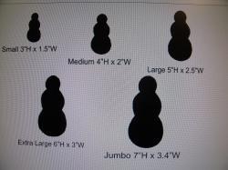 Christmas Snowman Laser Cut Appliques