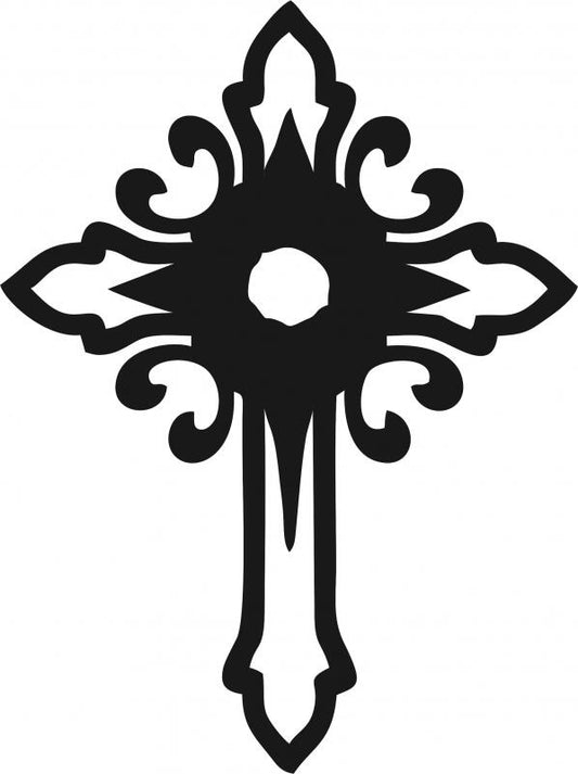 Cross #4 Silhouette Laser Cut Appliques