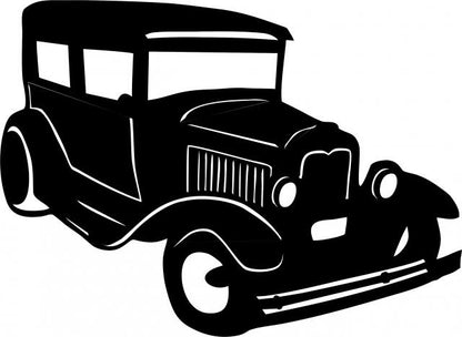 Antique Vintage 1920's Sedan Silhouette Laser Cut Appliques