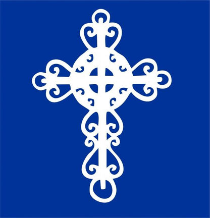 Cross #6 Silhouette Laser Cut Appliques
