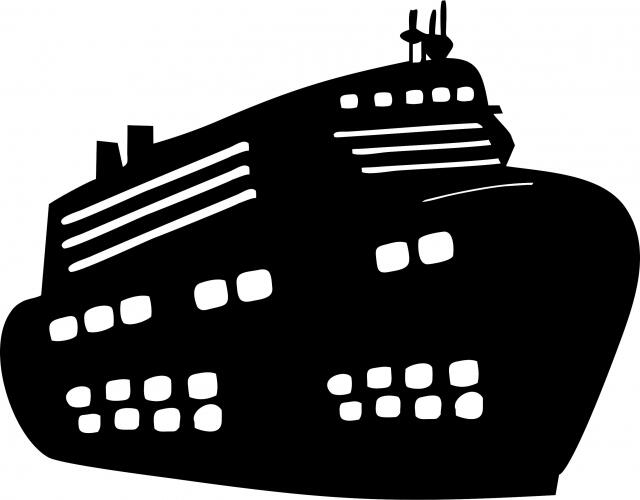 Cruise Ship Silhouette Laser Cut Appliques