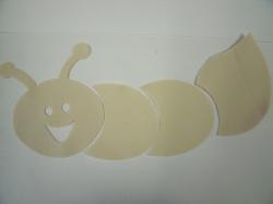 Worm Set One Color Laser Cut Appliques