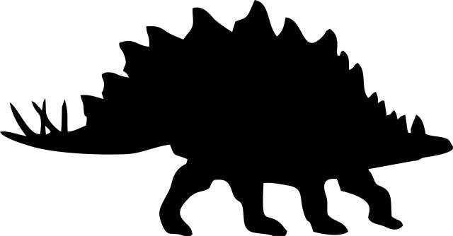 Stegosaurus Silhouette Laser Cut Appliques