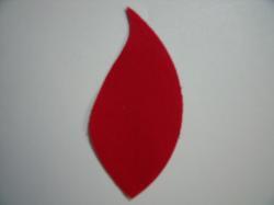 Flower Leaves Laser Cut Appliques (Size: Medium, Color: Red )