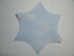 Flower Center Pointed Laser  Cut Appliques (Size: with FUSIBLE - 2.25"H, Color: Tonal - Pastel Blue)