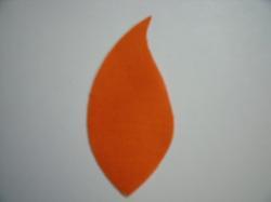 Flower Leaves Laser Cut Appliques (Size: with FUSIBLE - Large, Color: Orange)
