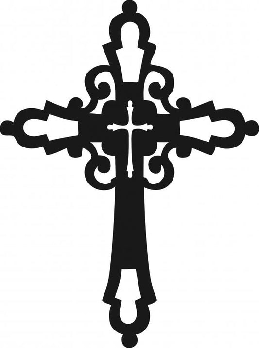 Cross #2 Silhouette Laser Cut Appliques