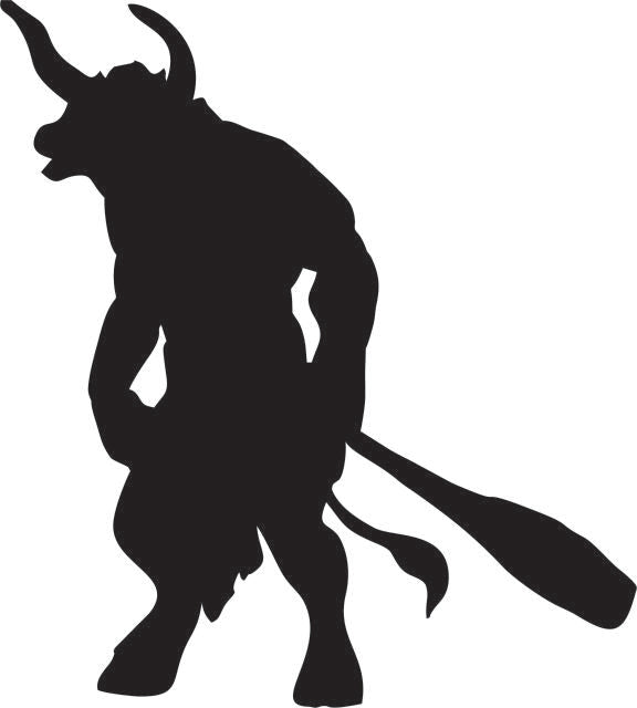 Minotaur Silhouette Laser Cut Appliques