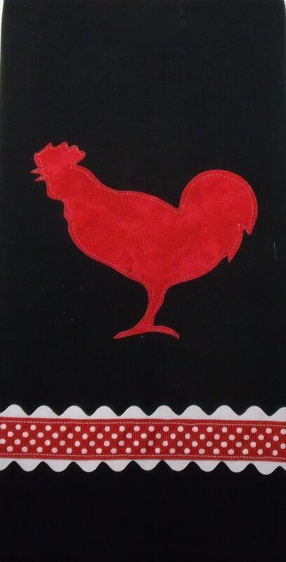 Towel Applique Kit - Red Rooster Laser Cut