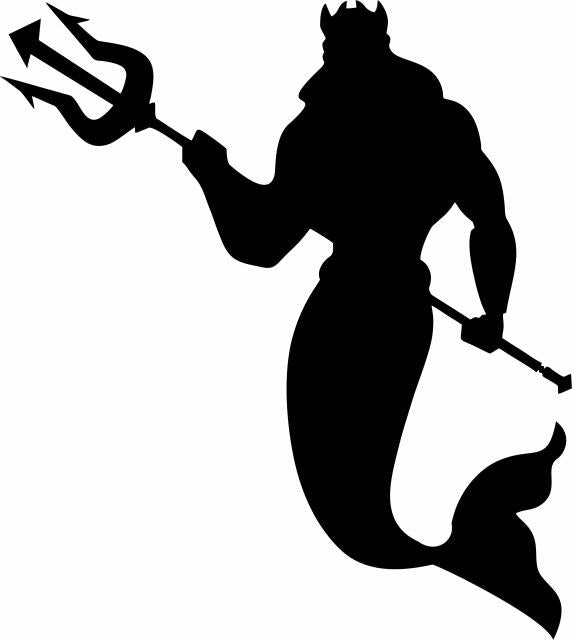 Neptune Silhouette Laser Cut Appliques