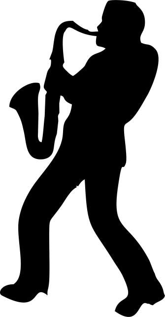 Saxophone - Male Player Laser Cut Appliques