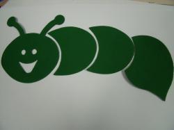 Worm Set One Color Laser Cut Appliques