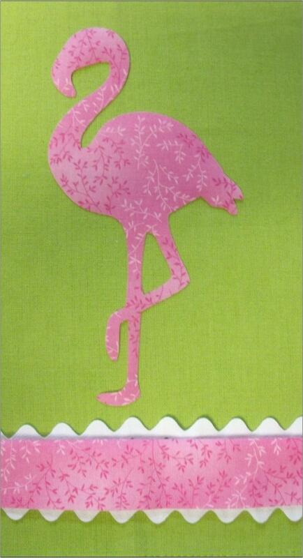 Towel Applique Kit - Flamingo