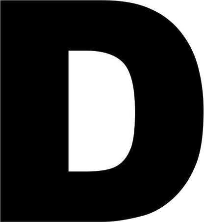 Letter - “D” Capital  Laser Cut Appliques