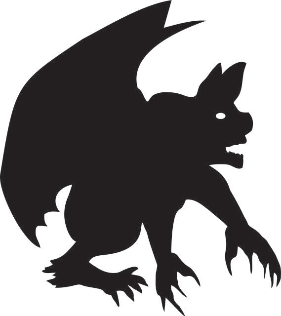 Gargoyle Silhouette Laser Cut Appliques