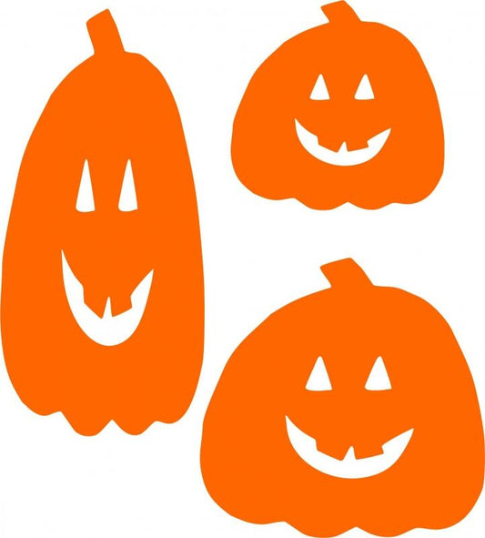 Halloween Jack O' Lantern Trio Laser Die Cut Appliques
