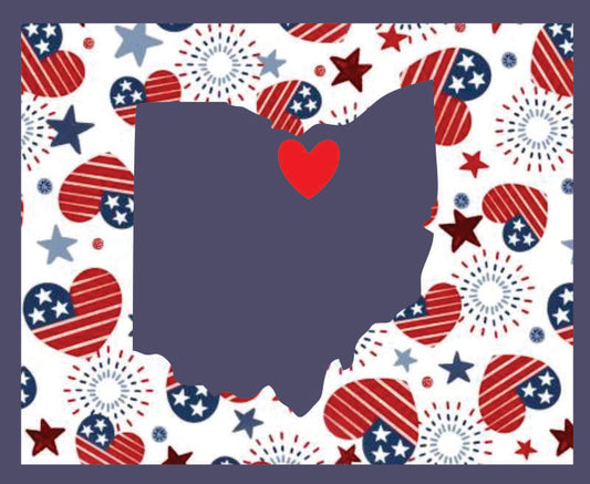 Kit - Mug Rug -  Ohio "Heart" of It ALL