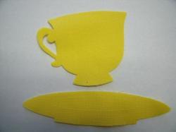 Tea Cup and Saucer Laser Cut Appliques