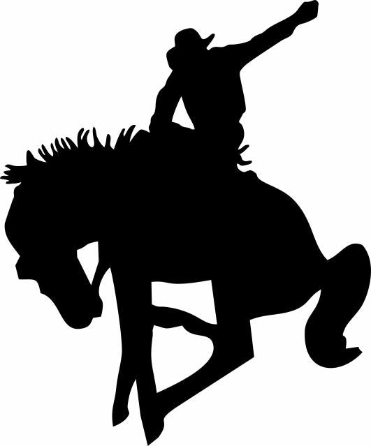 Bucking Bronco Silhouettes Laser Cut Appliques