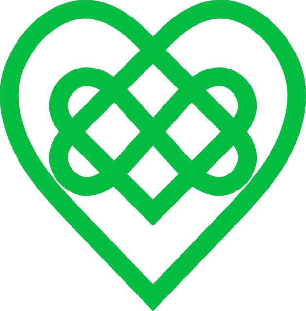 Celtic Bound Hearts Silhouette Laser Cut Appliques