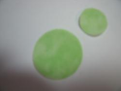 Flower Centers Round Laser Cut Appliques (Size: 1", Color: Tonal - Pastel Green)