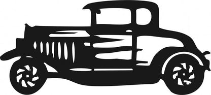 Antique Vintage Street Rod Silhouette Laser Cut Appliques