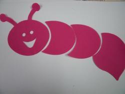 Worm Set One Color Laser Cut Appliques