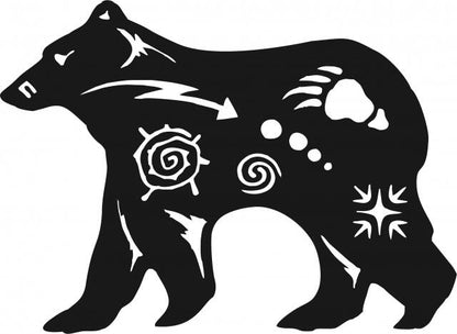 Bear Symbol Silhouette Laser Cut Appliques