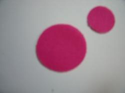 Flower Centers Round Laser Cut Appliques (Size: with FUSIBLE - 1", Color: Hot Pink  )