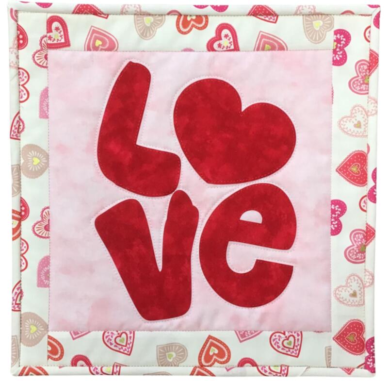 Mini Quilt - LOVE