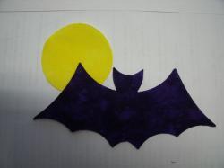 Bat w/Moon Laser Cut Appliques