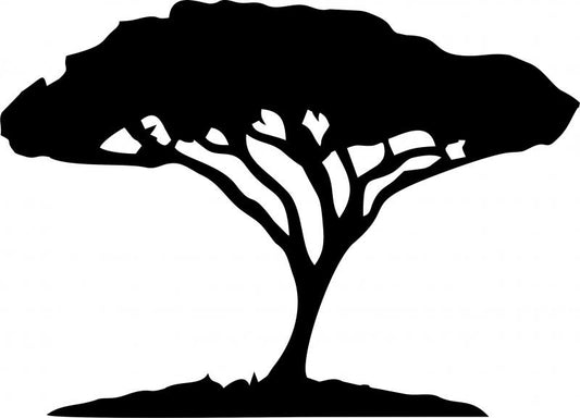 Acacia Tree Silhouette Laser Cut Appliques