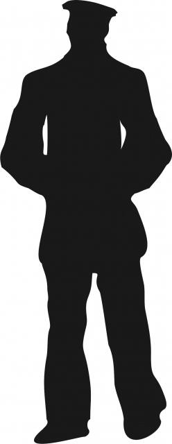 Sailor Standing Silhouette Laser Cut Appliques