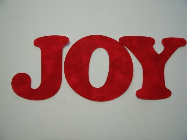 Christmas JOY Letters Laser Cut Appliques