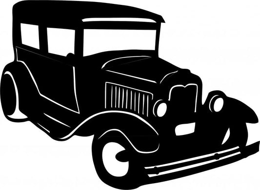 Antique Vintage 1920's Sedan Silhouette Laser Cut Appliques