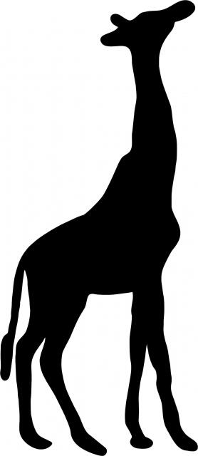 Giraffe Silhouette Laser Cut Appliques