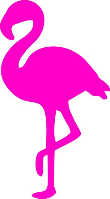 Flamingo Silhouette Laser Cut Appliques